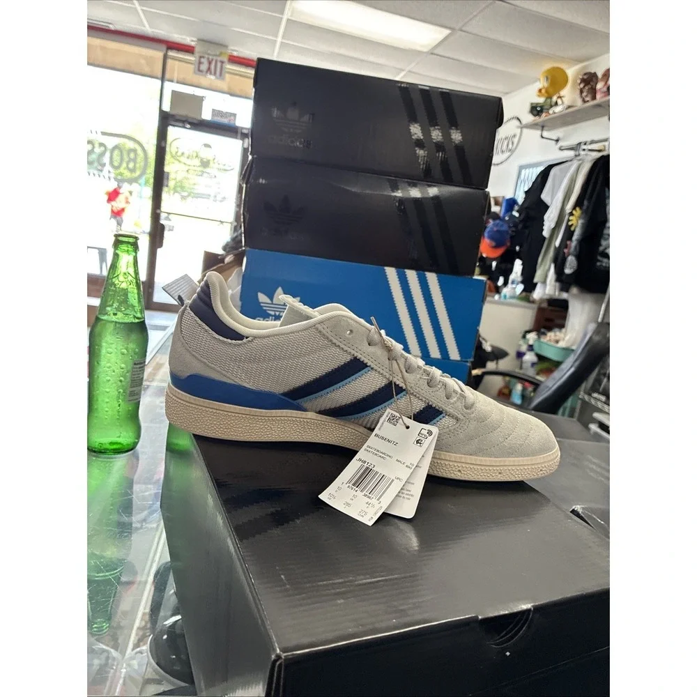 Adidas Busenitz Pro Skate Shoes JH8123 Grey/Dark Blue/White Size US 10.5 New